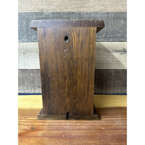 Vintage Owl Candle Holder Lantern Box Wooden Glass Window -scratches - Picture 7 of 8
